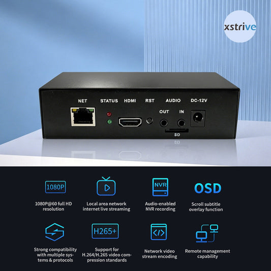 xstrive 1080P 60FPS HDMI Video Encoder for live streaming and Full protocols