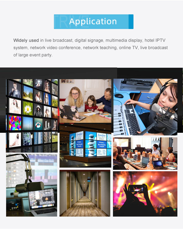 10-Channel network video encoder-RTMP/RTSP Support, SD Card Recording, Live Streaming Broadcast for YouTube, Facebook, Twitch, etc.