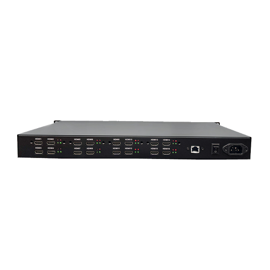 16-Channel HDMI Video Encoder | 1U Rackmount H.265/H.264 Live Streaming Encoder