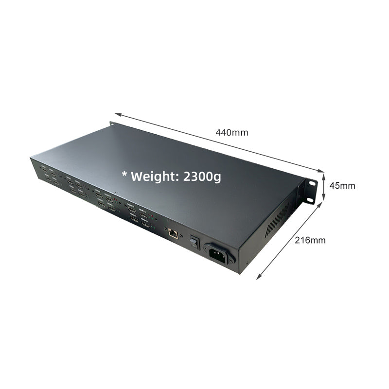 16-Channel HDMI Video Encoder | 1U Rackmount H.265/H.264 Live Streaming Encoder