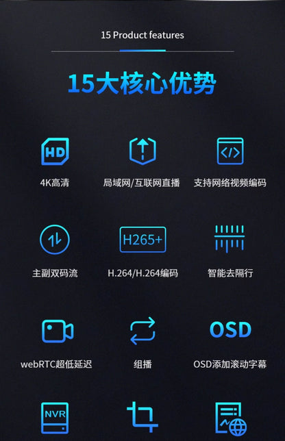 WiFi版4k30 HDMI 视频编码器 rtsp onvif webrtc