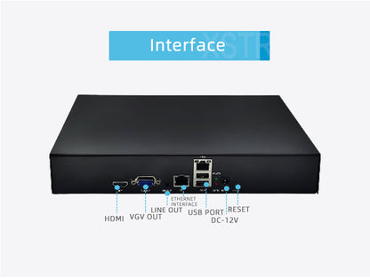 33-Channel Dual-Port Network Video Encoder - RTMP/WebRTC Supported, 16TB HDD Slot, Network Isolation Streamer