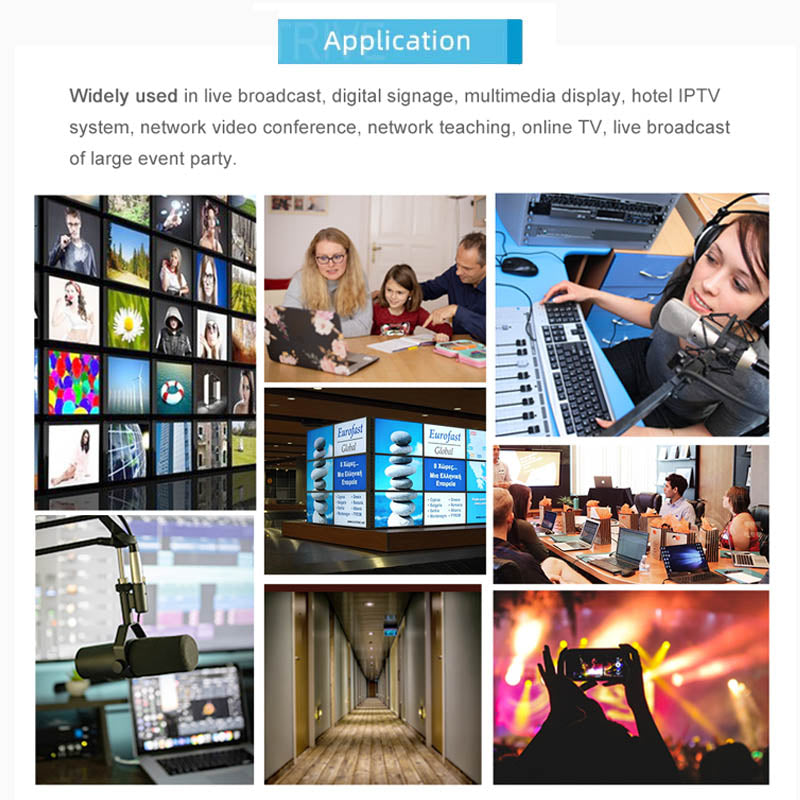 Video encoder application live broadcast, online TV, Video conference, network teaching