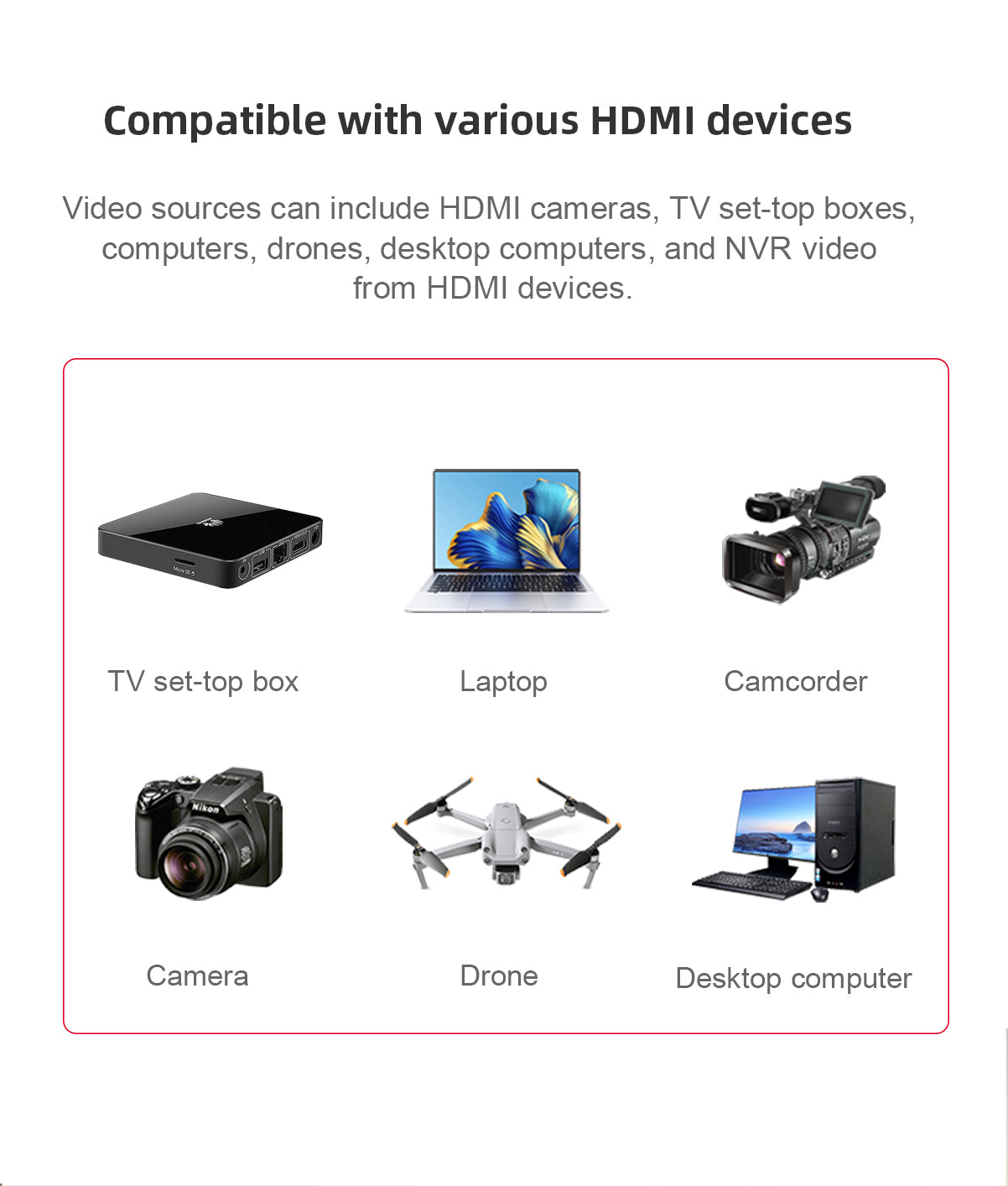 4k60 video encoder Compatible with various HDMl devices