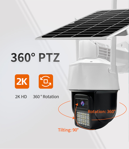 4MP PTZ IP Camera - RTMP Live Streaming Supported, ONVIF & RTSP, DC12V Power, Weatherproof for Outdoor Security