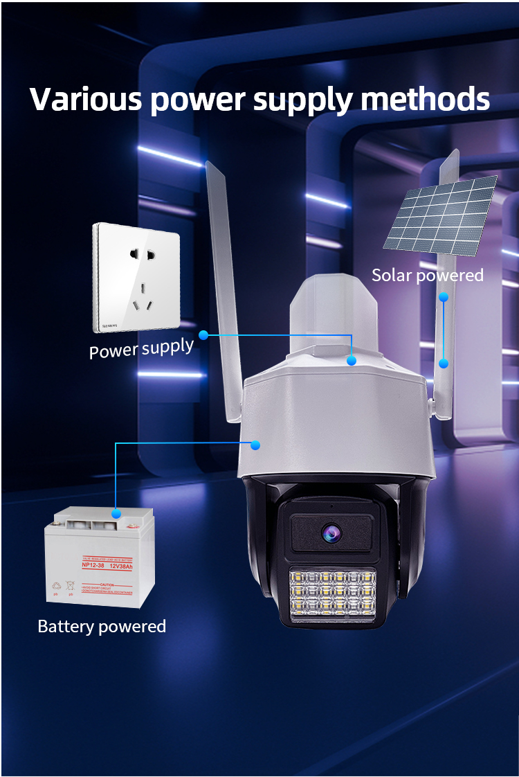 4MP PTZ IP Camera - RTMP Live Streaming Supported, ONVIF & RTSP, DC12V Power, Weatherproof for Outdoor Security
