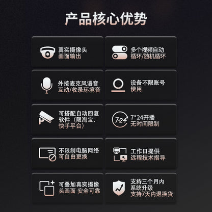 无人直播硬件推流器设备抖音快手淘宝视频号带货盒子一体机防违规