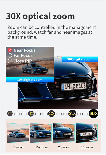 5MP Ultra HD PTZ Camera: 30X Zoom, 360° View, RTMP Streaming for 24/7 Slow Live
