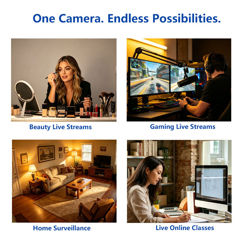 8MP Streaming Camera — Go Live on TikTok, YouTube & Facebook in Stunning Clarity