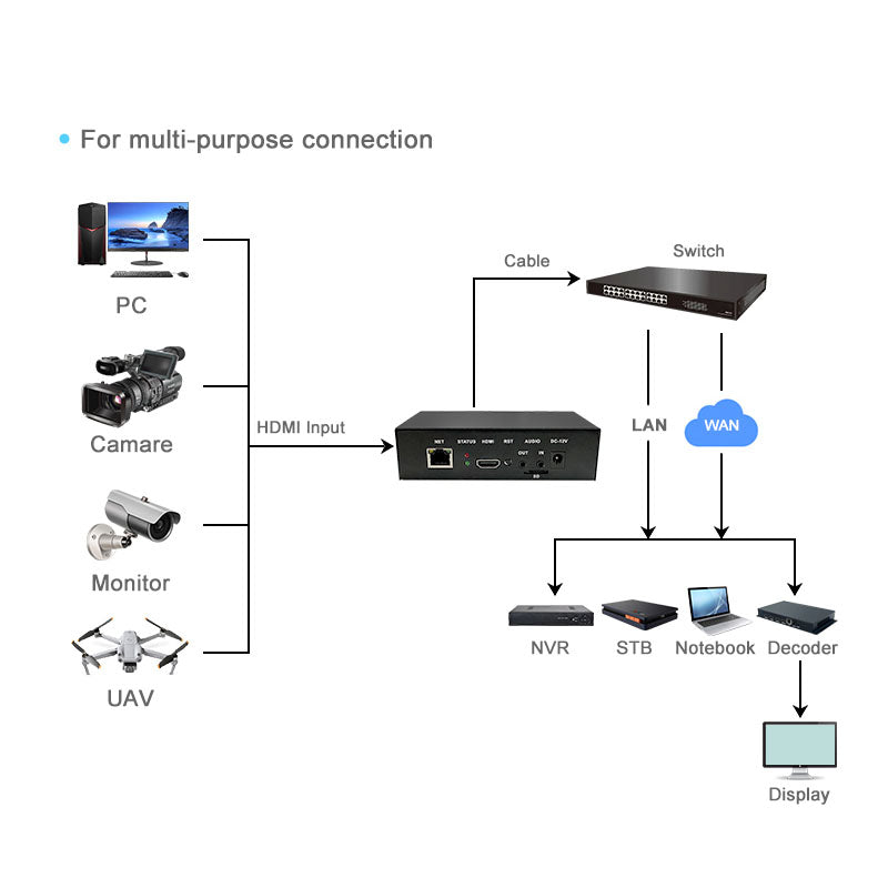 Video Encoder for multi-purpose connection