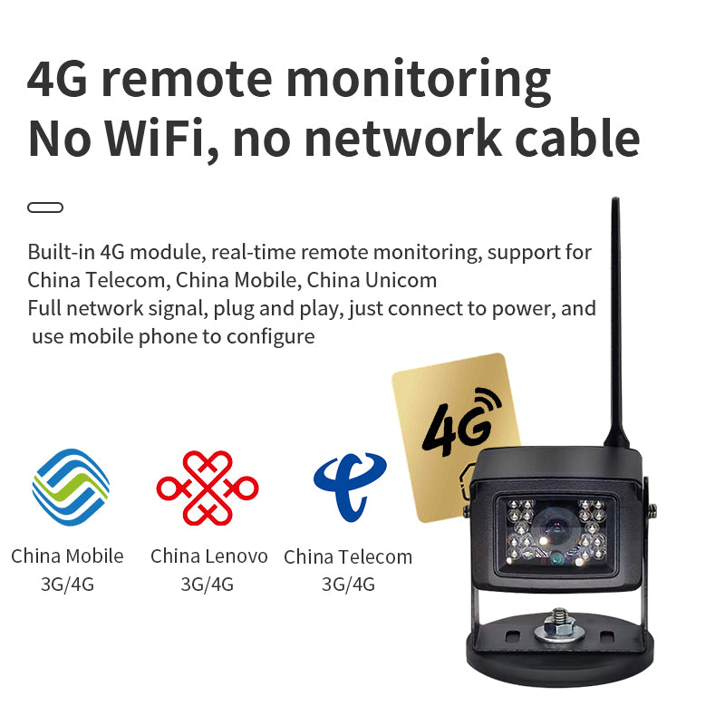 4G remote monitoringNo WiFi, no network cable