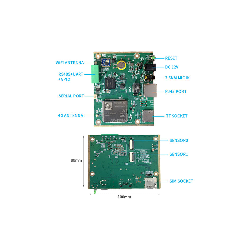 Ingenic T40XP AI Dual-Lens Camera Module | 8T AI Computing Power | Dual GC2053 Sensors | YOLOv5 LPR Optimized | 500ms Ultra-Fast Boot