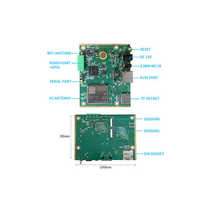 Ingenic T40XP AI Dual-Lens Camera Module | 8T AI Computing Power | Dual GC2053 Sensors | YOLOv5 LPR Optimized | 500ms Ultra-Fast Boot