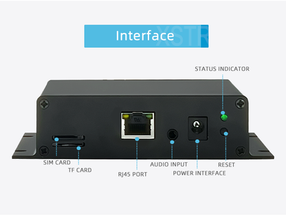 Stereo Audio Encoder - XLR & 3.5mm Input, RTMP/RTSP/HLS Audio Streamer for Live Broadcast