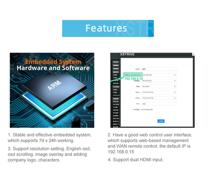 Stereo Audio Encoder - XLR & 3.5mm Input, RTMP/RTSP/HLS Audio Streamer for Live Broadcast