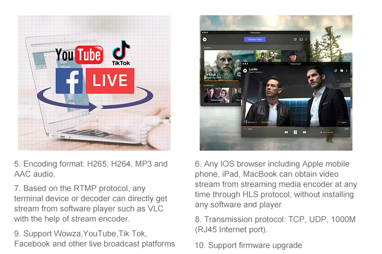 Stereo Audio Encoder - XLR & 3.5mm Input, RTMP/RTSP/HLS Audio Streamer for Live Broadcast