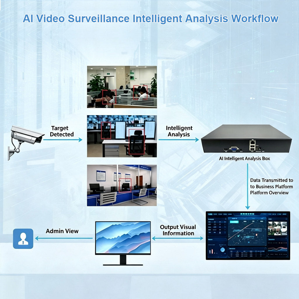Ai Smart Box supports away-from-post detection, fire evacuation, occupancy alerts, and a variety of behavioral analysis algorithms