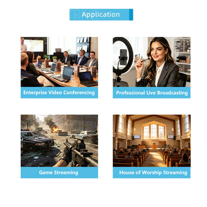 Video Encoder application for video conferencing, live broadcasting, Game streaming, house of worship streaming