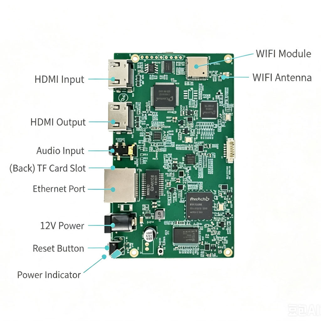 HDMI Video Streaming Encoder Board with Loopout | 4K/1080P SRT/RTMP Embedded Live Streaming Module with WiFi & TF Card