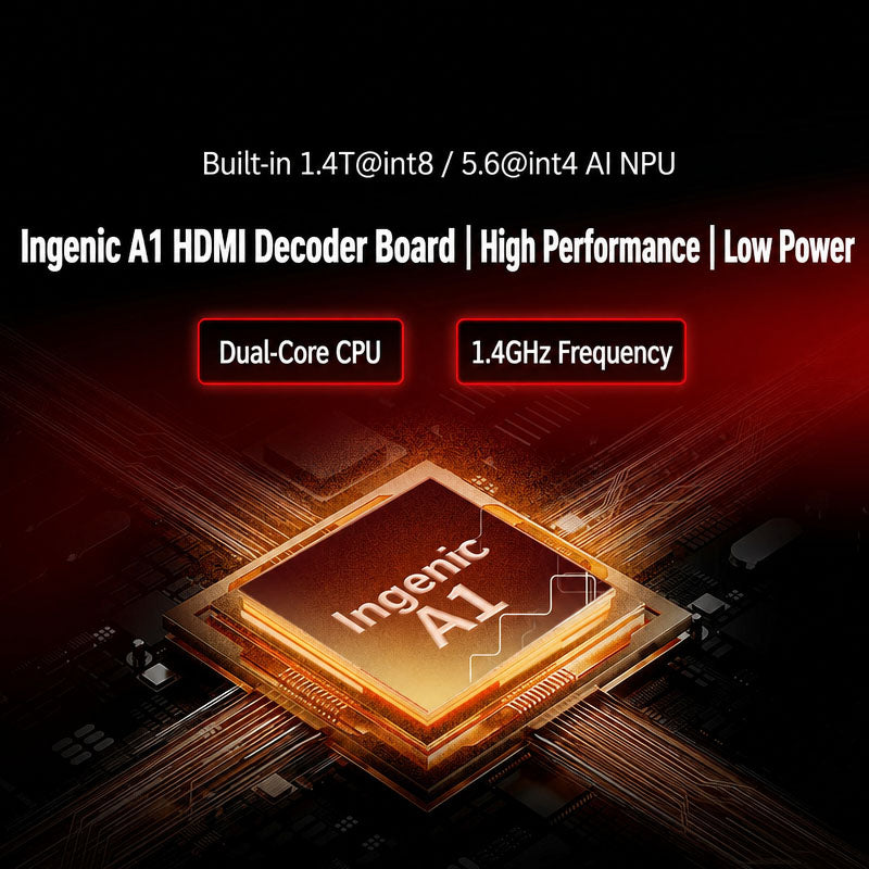 Ingenic A1 UHD 4K@90fps Decoder Board 1.4T AI Dual Gigabit Dual SATA for NVR IoT