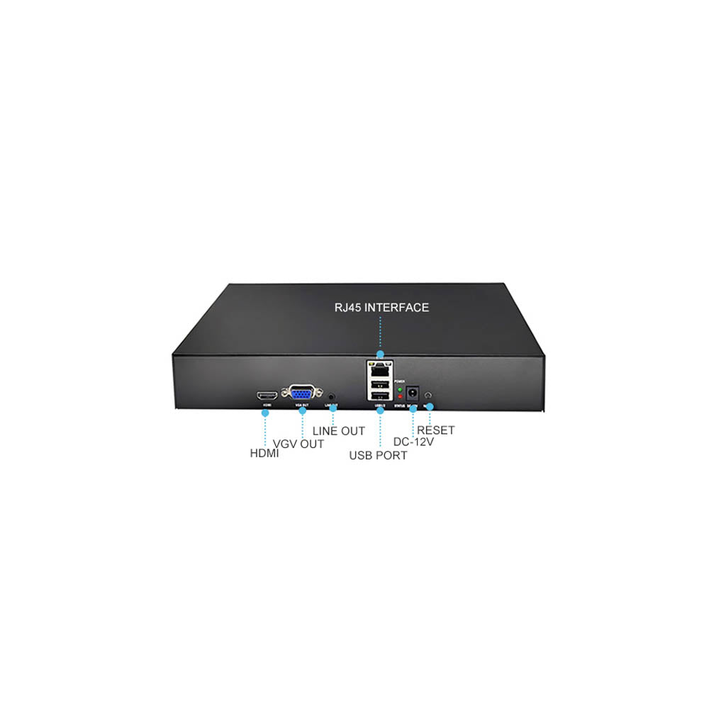 20-Channel Pro RTMP/RTMPS Network Encoder - H.265, 16TB HDD Support, Multi-Protocol Stream Gateway
