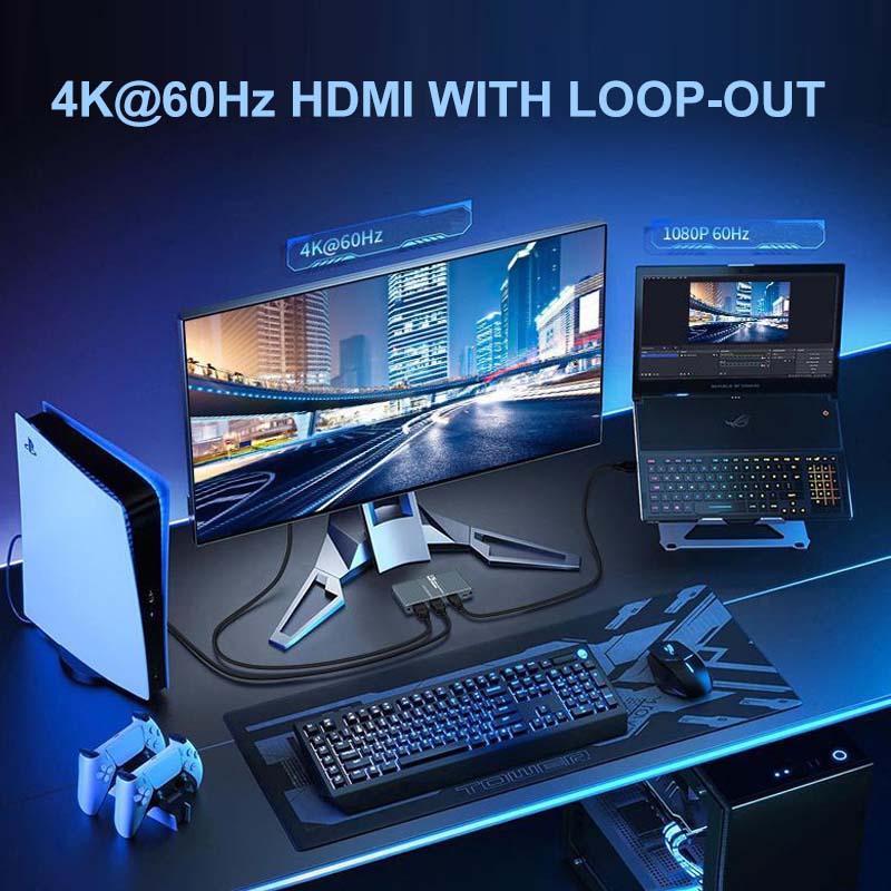 4k@60Hz HDMI with loop out